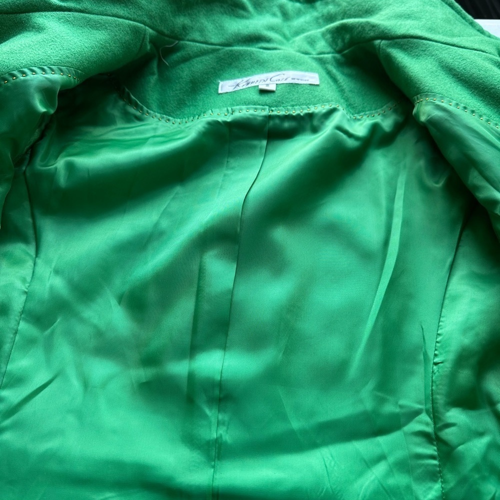 Kenneth Cole New York Vibrant Green Pea Coat - Picture 9 of 11